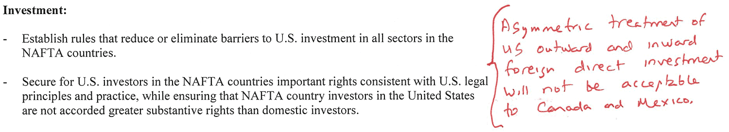 Trump's NAFTA Agenda / Investment
