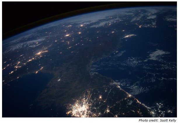 Scott Kelly_NK at night photo