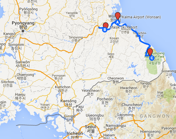 Wonsan Airport bigger map